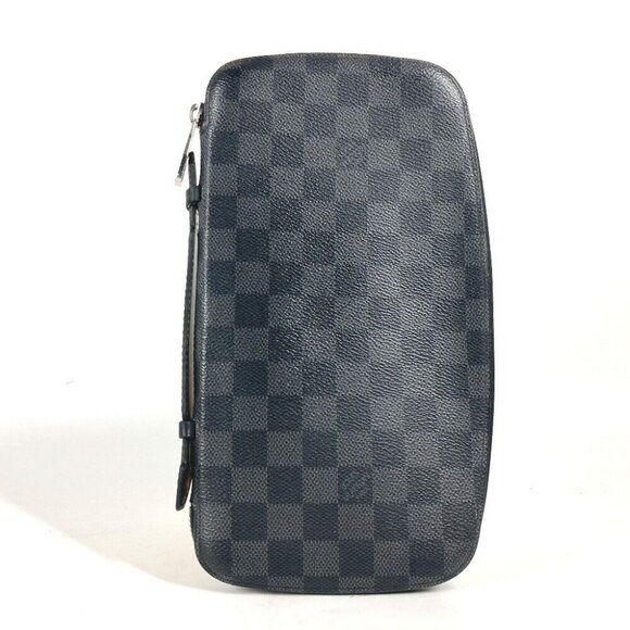 LOUIS VUITTON N48255 Damier Graphite Atholl Organizer Travel Case Clutch Wallet - Picture 1 of 15